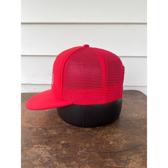 Vintage Super Bowl XXIII Red Snapback Trucker Hat With Mesh Back G3 - Picture 2 of 6